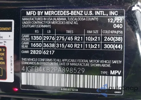 2023 Mercedes-Benz Gle 350 4Matic z USA, uszkodzony, nr VIN 4JGFB4KB2PA898529